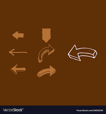 Arrows collection with elegant style and black vector image