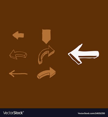 Arrows collection with elegant style and black vector image