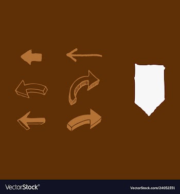 Arrows collection with elegant style and black vector image