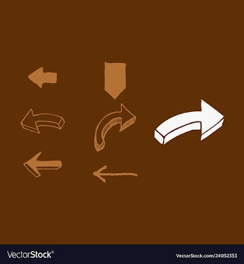 Arrows collection with elegant style and black vector image