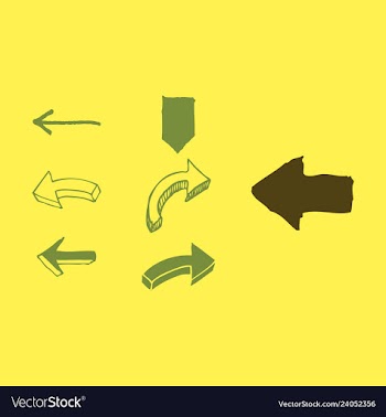 Arrows collection with elegant style and black vector image