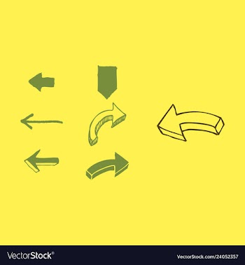 Arrows collection with elegant style and black vector image
