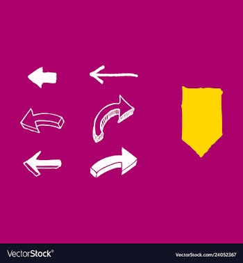 Arrows collection with elegant style and black vector image