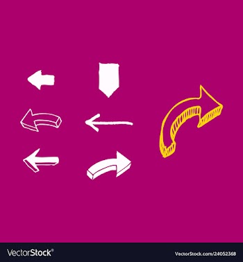 Arrows collection with elegant style and black vector image