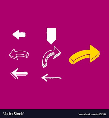 Arrows collection with elegant style and black vector image