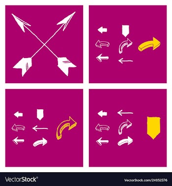 Arrows collection with elegant style and black vector image