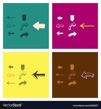 Arrows collection with elegant style and black vector image