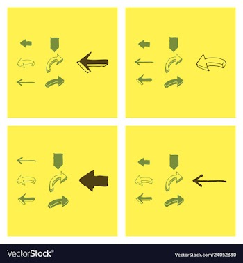 Arrows collection with elegant style and black vector image