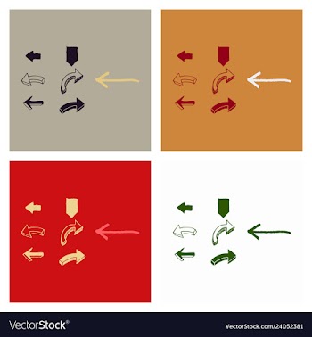 Arrows collection with elegant style and black vector image