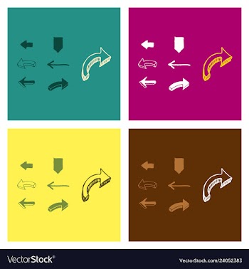 Arrows collection with elegant style and black vector image
