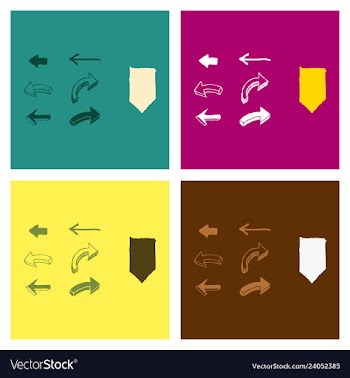 Arrows collection with elegant style and black vector image