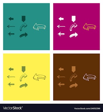 Arrows collection with elegant style and black vector image