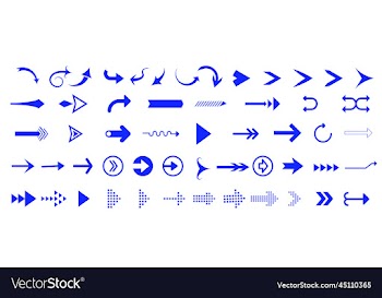 arrows set of blue arrow collections