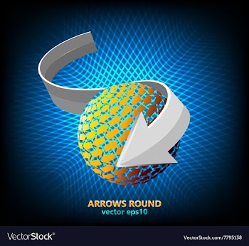 Arrows shaped vector image