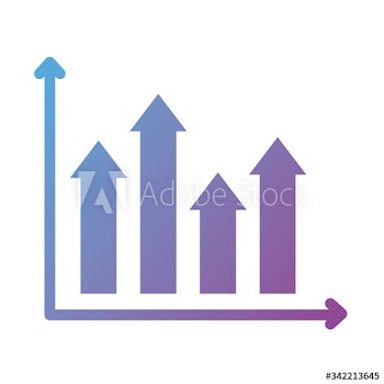 arrows statistics silhouette style icon