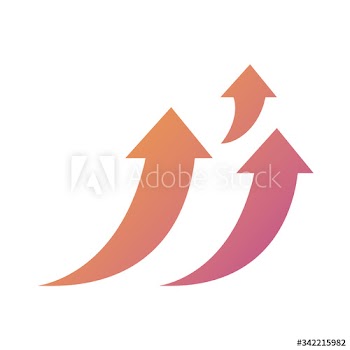 arrows up silhouette style icon