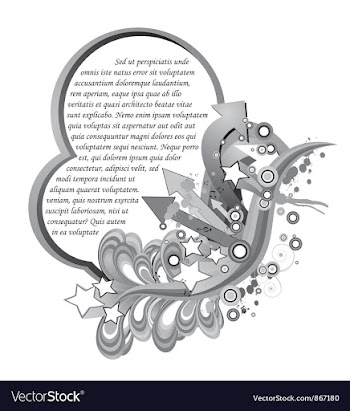 Arrows with circles and stars vector image