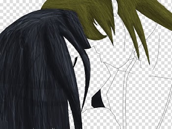Art Anime Black hair Painting, Watercolor guitar transparent background PNG clipart