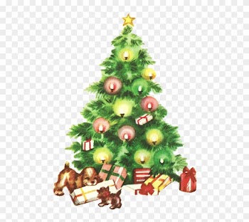 Art Christmas Tree - Vintage Christmas Tree Clip Art