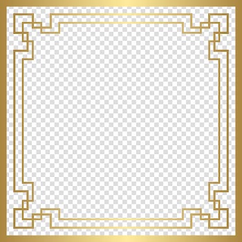 Art Deco , Border Deco Frame Gold , square brown frame clip cart transparent background PNG clipart