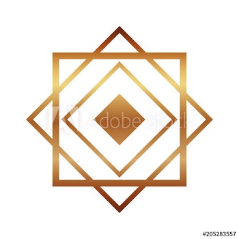 art deco frame vintage ornament abstract motif vector illustration