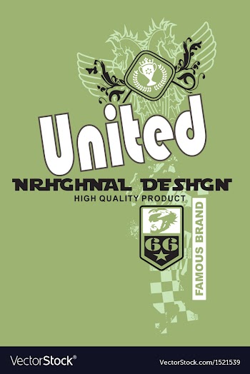 Art design with models united team vector image