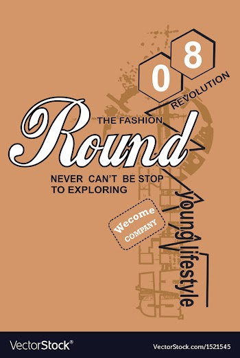 Art design with round models vector image
