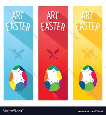 Art Easter concept flyer vector image