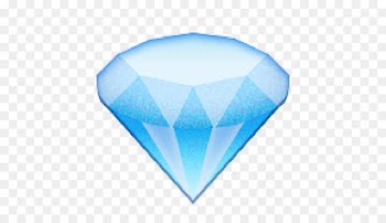 Art Emoji Sticker Blue diamond - Emoji 
