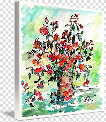 Art Floral design Cut flowers Painting, ink watercolor transparent background PNG clipart