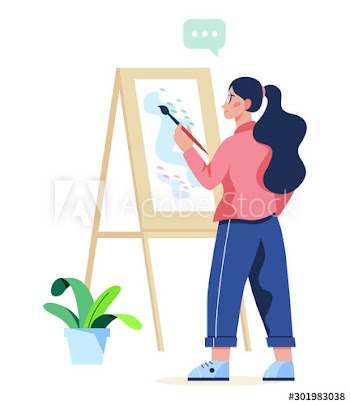 Art hobby concept illustration