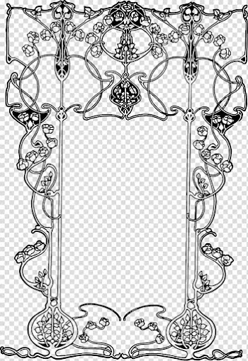 Art Nouveau Art Deco , aqua frame transparent background PNG clipart