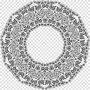 Art Nouveau Floral Patterns and Stencil Designs in Full Color Art Nouveau Designs, geometric frame transparent background PNG clipart