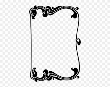 Art Nouveau Women Black White Clipart Landscape - Free Vector Art Nouveau Borders