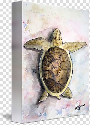 Art Painting Irises Mona Lisa Sculpture, Watercolor turtle transparent background PNG clipart