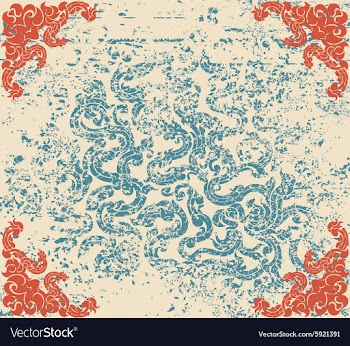 Art pattern greeting vector image
