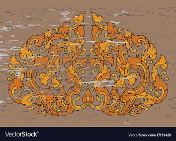 Art pattern on a gray background vector image