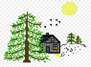Art, Pixel Art, Undertale, Green, Tree PNG