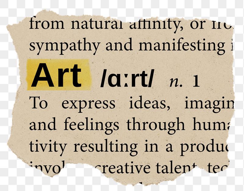 Art png dictionary word sticker, | Free PNG - rawpixel