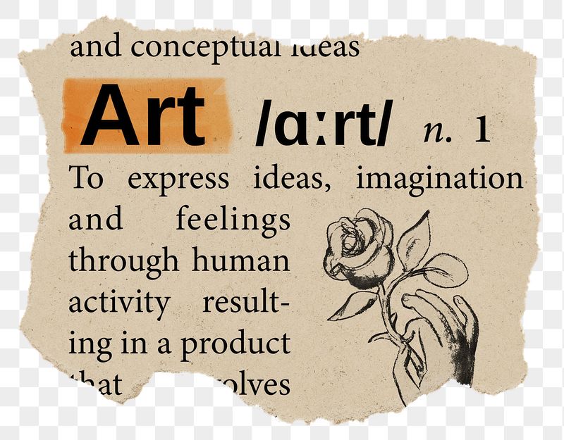 Art png dictionary word sticker, | Free PNG - rawpixel