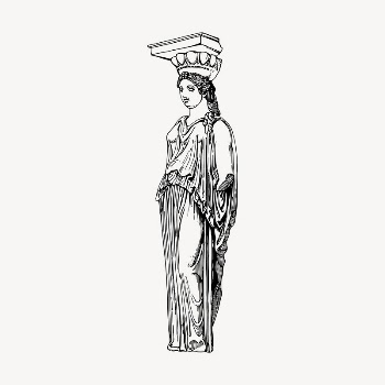 Artemis statue clipart, vintage hand | Free Vector - rawpixel