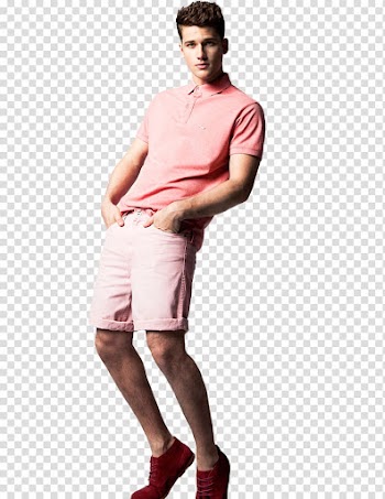 Arthur Sales, man wearing pink polo shirt transparent background PNG clipart