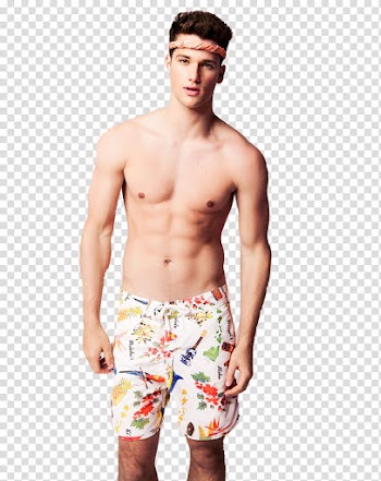 Arthur Sales, men wearing a white floral shorts transparent background PNG clipart