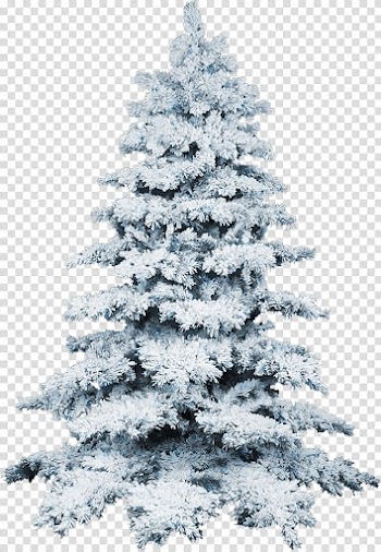 Artificial Christmas tree Flocking Snow, icicles transparent background PNG clipart