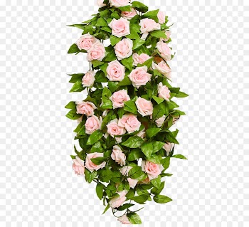 Artificial flower Garland Rose Wedding - Pink Rose Wedding flower vine wreath 