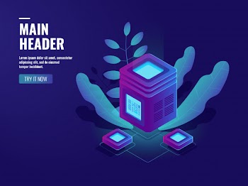 Artificial intelligence automated process big data processing, server room