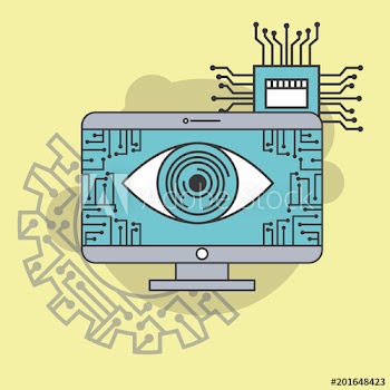 artificial intelligence computer processor circuit technology vector illustration