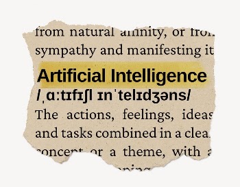 Artificial intelligence ripped dictionary, editable | Free PSD - rawpixel