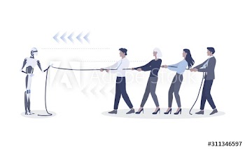 Artificial intelligence wins in tug-of-war with team of people