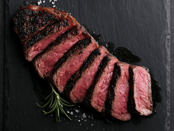 Artisan Grilled Steak Close-Up with Rosemary